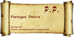 Pontyos Petra névjegykártya